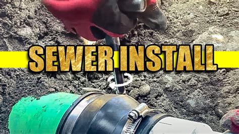 MINI EXCAVATOR DIGGING UTILITIES // INSTALLING SEWER 